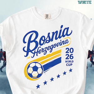 Comfort Colors Bosnia Soccer Shirt, Bosnia Football Fan Tee, Vintage Bosnia Sports Shirt, World Cup Fan Gift, Retro Game Day Outfit image 3