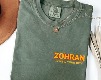 ZOHRAN for New York City Comfort Colors Shirt – Zohran Mamdani Shirt, Mayor Mamdani 2025 Supporters and Activists, Bold Urban Style