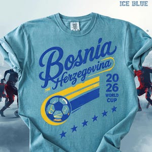 Comfort Colors Bosnia Soccer Shirt, Bosnia Football Fan Tee, Vintage Bosnia Sports Shirt, World Cup Fan Gift, Retro Game Day Outfit image 6