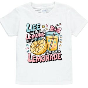 Life Gave Me Some Lemons But My Jesus He Be Makin' Lemonade Shirt, Christian T-Shirt, Faith Shirt, God's Got My Back, Funny Lemonade Tee image 5