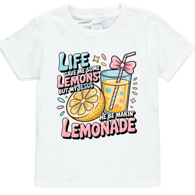 Life Gave Me Some Lemons But My Jesus He Be Makin' Lemonade Shirt, Christian T-Shirt, Faith Shirt, God's Got My Back, Funny Lemonade Tee image 5