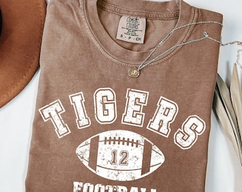 Custom Football Comfort Colors Shirt, Custom Vintage Football Shirt, Football Team Shirt, Custom Football Mom Shirt, Football Game Day Shirt