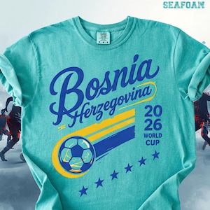 Comfort Colors Bosnia Soccer Shirt, Bosnia Football Fan Tee, Vintage Bosnia Sports Shirt, World Cup Fan Gift, Retro Game Day Outfit image 7