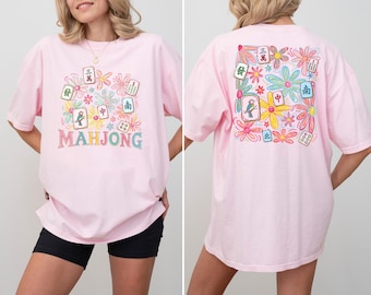 Comfort Colors  Mahjong Shirt, Crack Dot Bam Shirt, Summer Mahjong Shirt, Gift for Mahjong Lovers, Mahjong Player Tee, Game Night Tshirts