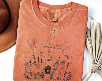 Midnight Margaritas Shirt, Tequila Shirt, Margarita Halloween Tee, Witchy Tee, Practical Magic, Spooky Shirt, Halloween Shirt, Drinking Gift