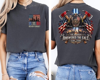 Comfort Colors® The Bravest Answered Call Shirt, New York Fire Department Tee,  25th Anniversary Memorial T-Shirt, Patriot Day Tribute Top