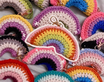 lgbt rainbow plush keychains!!
