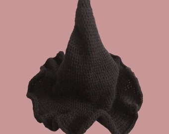 crocheted witch hat