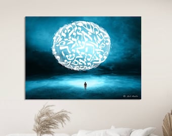 Jewish Art, large painting ,Spiritual Art, Fine Art, Print,Canvas Art, Orit Martin Art, Judaica, Kabbalah,Biblical, Israeli Art, hebrew