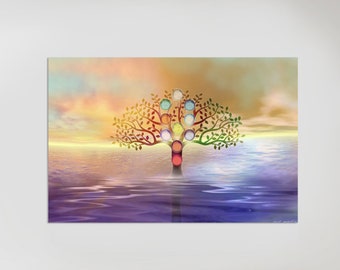 Tree of Life wall art 4 , a painting inspired by Kabbalah, Jewish spiritual art,  Judaica,  Israeli artist, Unique art by Orit Martin