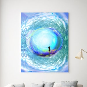 Passing - Abstract Art,Original Painting, Spiritual Art,NDE Art,Print on Canvas Art, Orit Martin Art,
