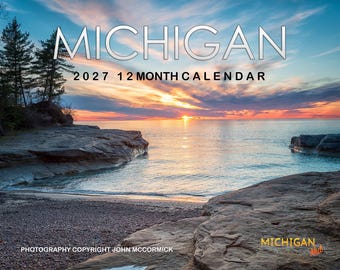 2027 Michigan Calendar by Michigan Nut Photography - Free Shipping!