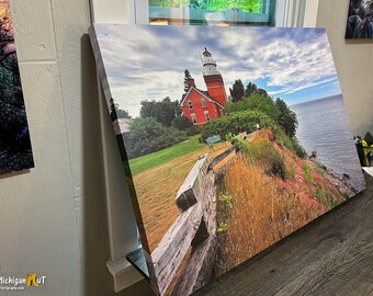 Big Bay Lighthouse, Lake Superior- Michigan Photography - Premium Gallery Wrapped Canvas - Ready-to-Hang