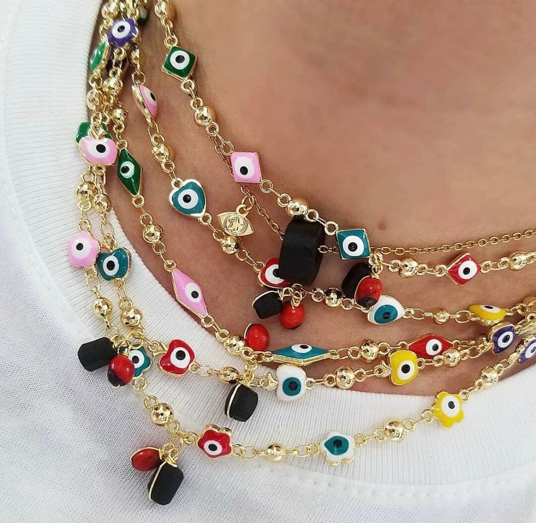 Evil Eye and Real Azabache Necklace Etsy