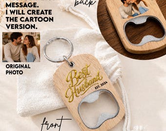 Personalized Husband Gift Keychain Bottle Opener, Custom Photo Keychain, Best Wife Gift, Anniversary Gift for Him Her, Best Sister Present