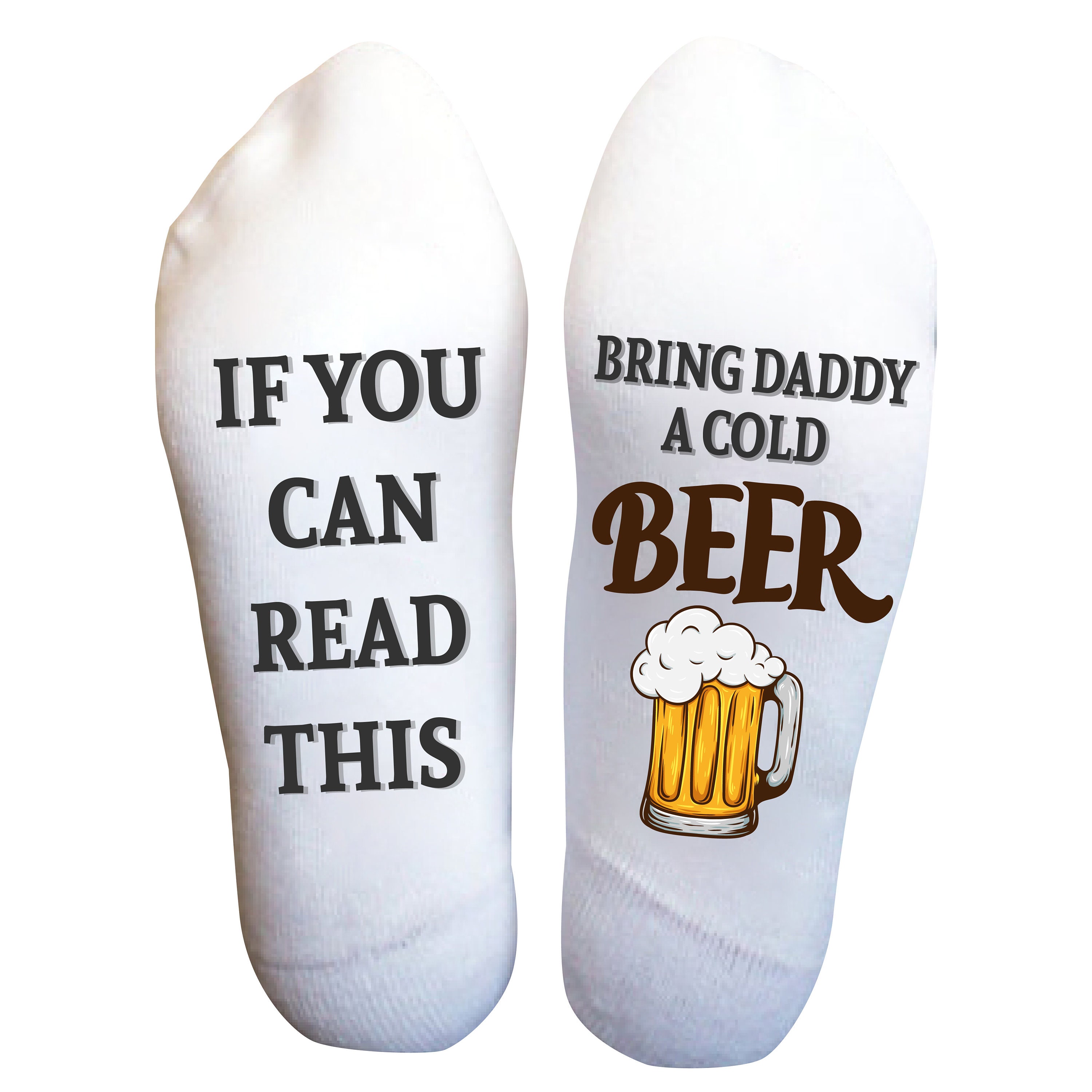 If You Can Read This Bring Me Beer Funny Socks Novelty Gifts for Men Women Christmas Gift Birthday Present 