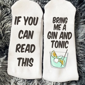 Gin and Tonic Socks, Personalize Socks