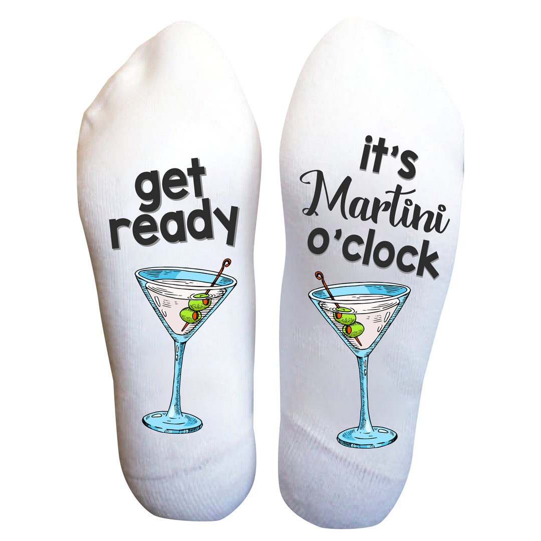 Martini Oclock Socks Birthday Gift Mexican Drink Funny Etsy
