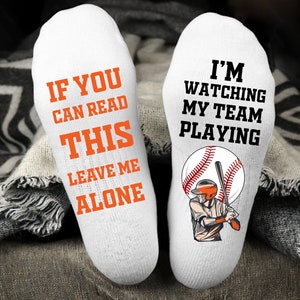 Baseball Team Socks, Watching The Game Socks