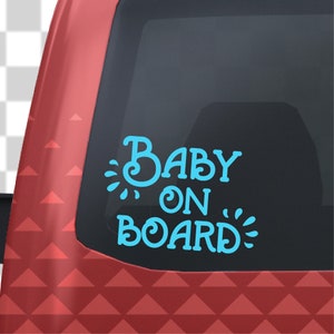 Baby on Board Car Sticker, Boy Girl Window Decal