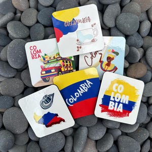 Personalized Colombia Coasters, Birthday Funny Gifts for Men and Women, Wood Coasters Gifts