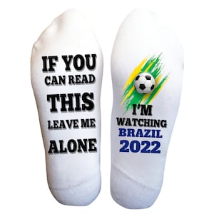 Brazil 2022 Soccer Socks, Soccer Socks, Please Do Not Disturb Socks, Birthday Gifts, Brazil 2022 Game Gifts, Soccer Team Socks