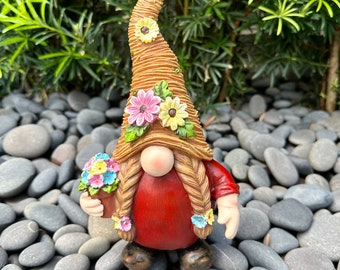 Garden Gnome Decor, Patio Flower Pot Outdoor