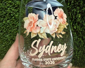 College Graduation Gift, Graduation Wine Glass, Graduation Gift, College, University School, Grad Gift, Graduation Gift Ideas, Class Of 2026