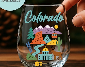 Colorado State Glass, Personalized Beer, Whiskey & Wine Glassware