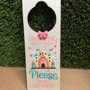Personalized Door Hanger, Do Not Disturb Please Knock, Princess Room Sign