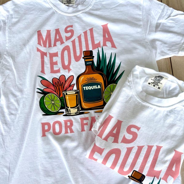 Chemise Mas Tequila Por Favor, cadeau pour amateur de tequila, chemise Cinco De Mayo, t-shirt Mas Tequila Por Favor, chemise fête mexicaine