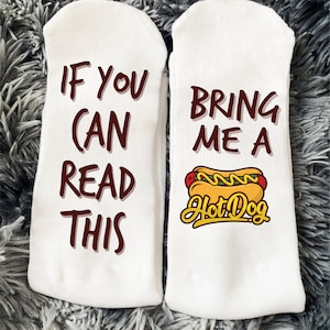 Hot Dog Socks, Mens Food Socks, Fun Foodie Socks, French Fries Socks, Funny Socks, Fast Food Socks, Pizza Socks, Bun Socks
