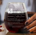 Personalized Prescription Wine Glass, Customized Wine Glasses with Name