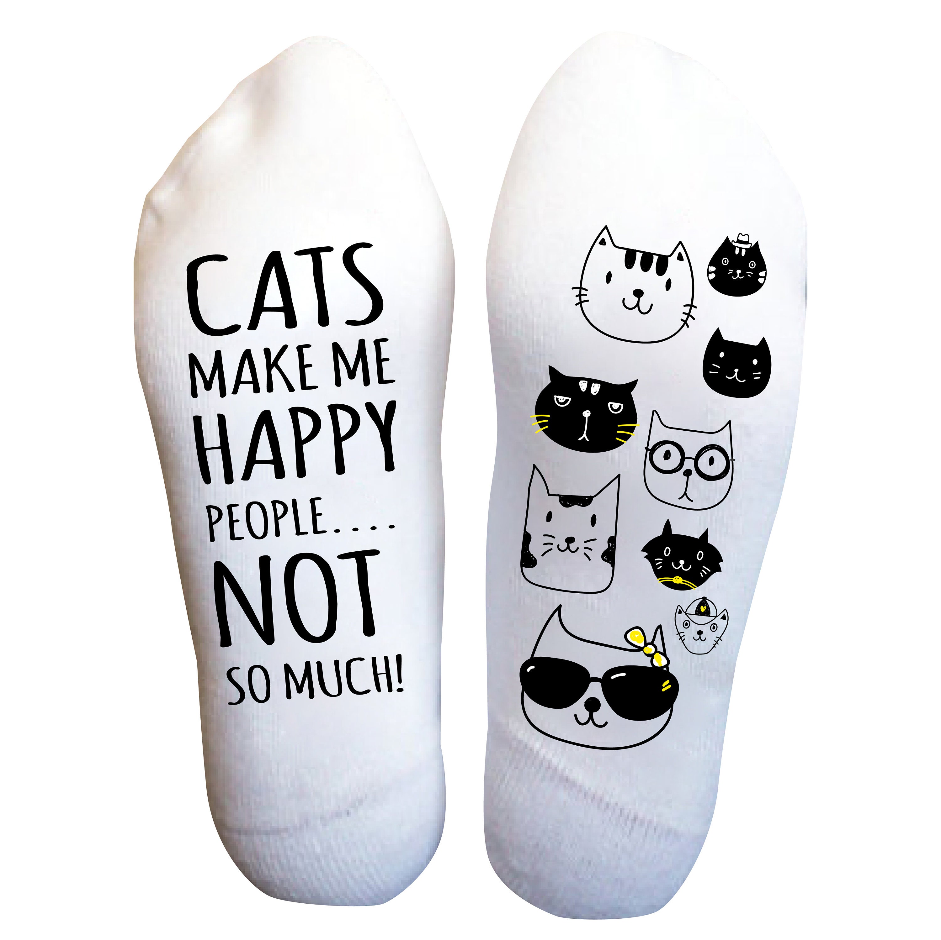 Cats Dogs Make Me Happy Socks Funny Quotes Birthday Gift - Etsy