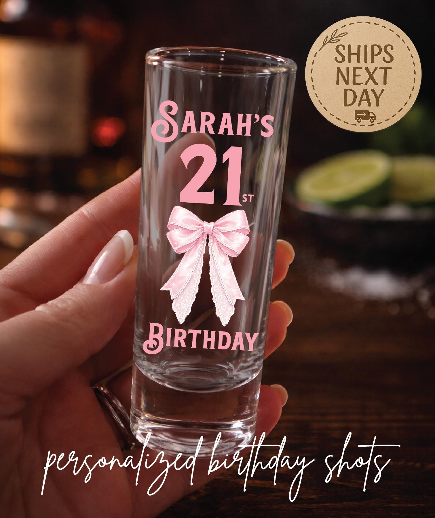 21st Birthday Glass - Etsy