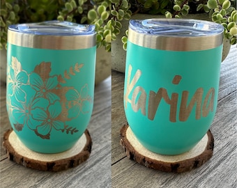 Personalized Bridesmaid Proposal Tumbler: 12oz Stainless Steel Wine Cup