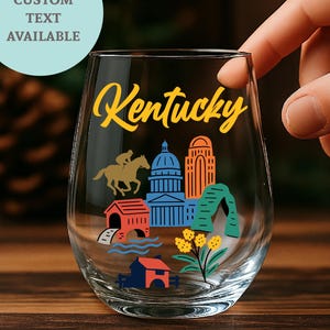 Kentucky State Glasses | Personalized glassware for beer, whiskey, wine and cocktails. Home decor & gift for Men, Coworkers
