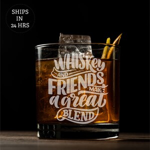 Personalized Whiskey Glass, Birthday Whiskey Glasses Gifts