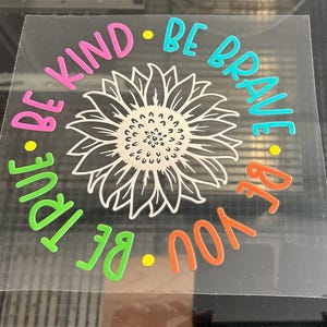 Be Kind Car Decal - Motivational Sticker for Car Window, Bumper, Tumbler - Inspirational Vinyl Decal - Positive Message Sticker