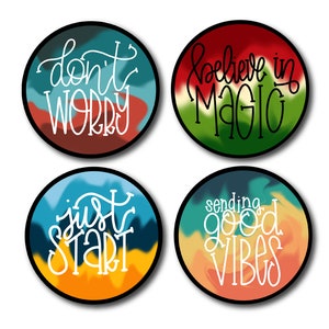 Positive Quotes Coasters, Custom Coasters, Motivational Quotes, Birthday Gift