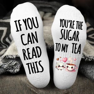 Funny Socks, Valentine&#39;s Socks, Tea Funny Gifts, Socks for Men and Women, Stocking Stuffers for Teens