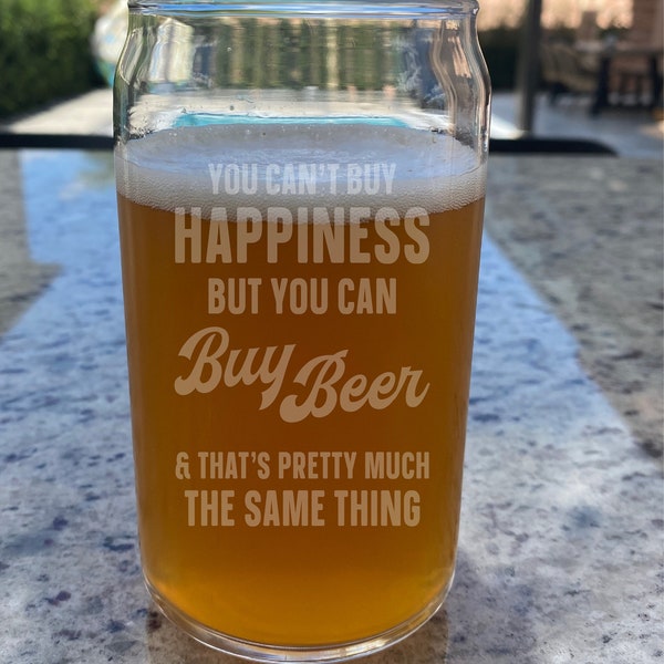 Engraved Beer Glass 16oz,  Funny Quotes Glass