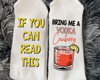 Funny Novelty Socks: Vodka Cranberry, Custom Designs
