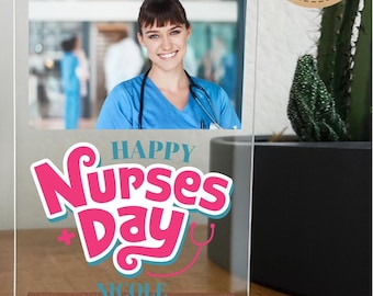 Personalized Photo Acrylic Nurse Plaque, Graduation Gift