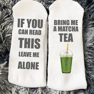 Matcha Tea Socks: Funny Novelty Gift