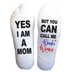 Wonder Women Socks, Best Mom Funny Gifts, Grandma Funny Socks