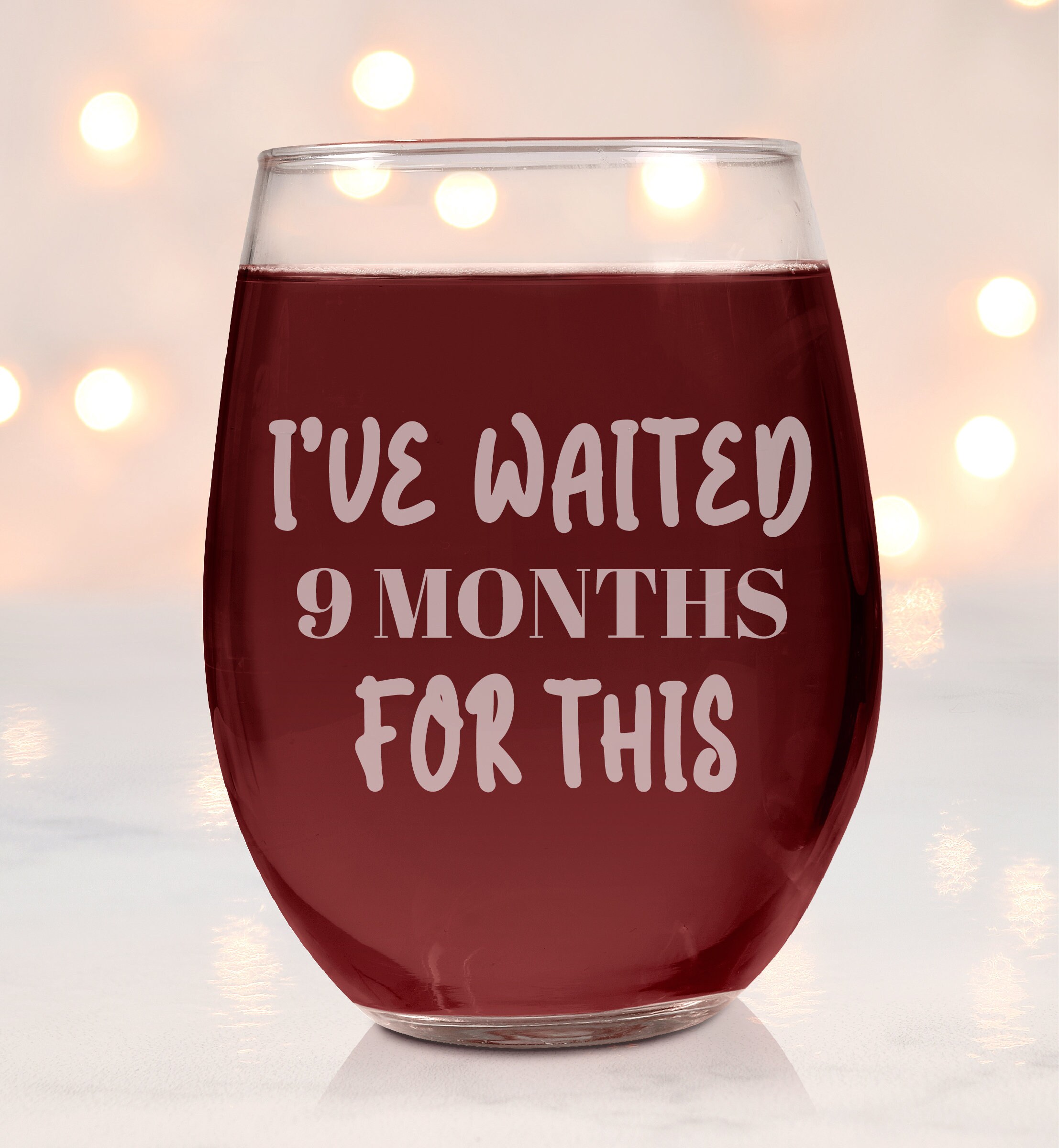 Personalized Wine Glass, Engraved Custom Name Text Glass, Stemless Wine Glasses