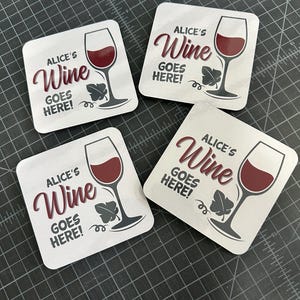 Your Drink Goes Here Coasters, Whisky Gin Beer Wine, Personalized Birthday Gift