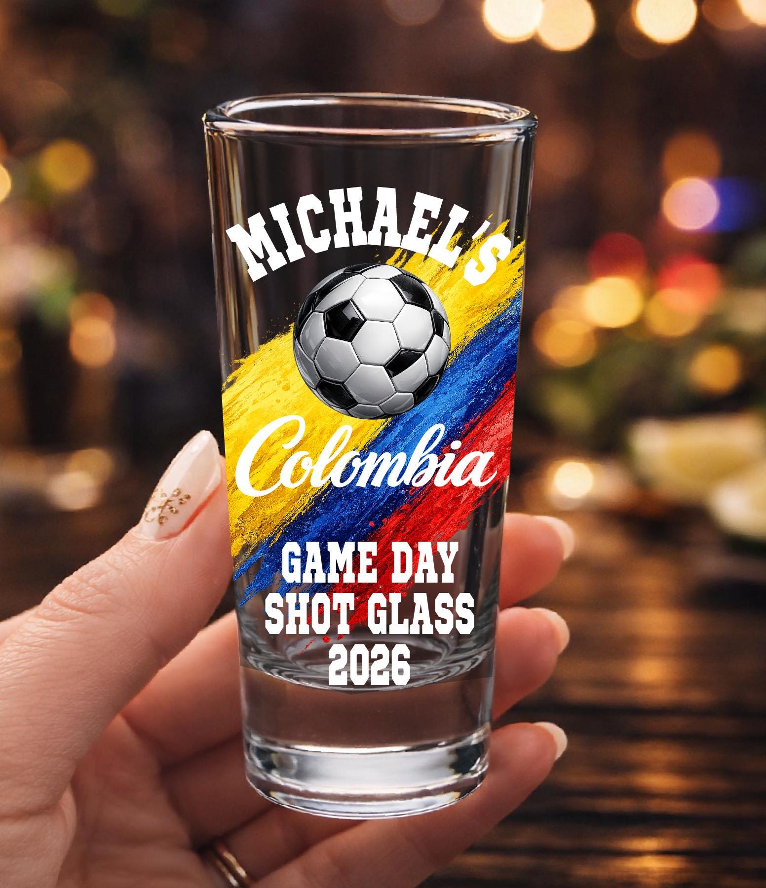 Verre à Shot Colombie Cobalt Blue - Souvenir Rare World By Shotglass 5.7cm