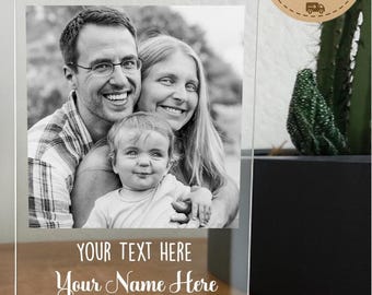 Custom Acrylic Photo Plaque, Personalized Keepsake, Wedding Gift